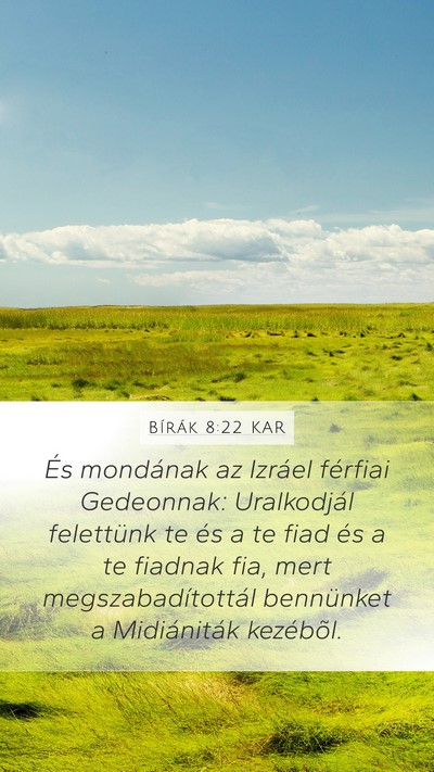 Bírák 8:22 KAR Bible Verse Image