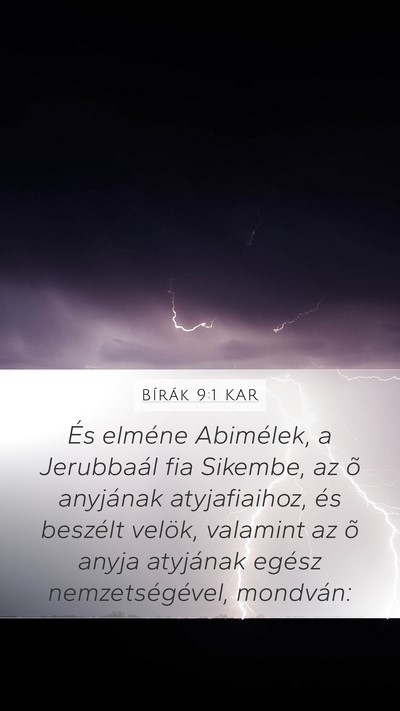 Bírák 9:1 KAR Bible Verse Image