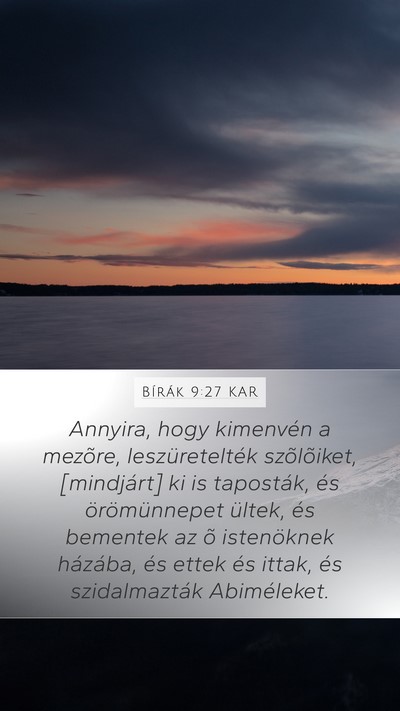 Bírák 9:27 KAR Bible Verse Image