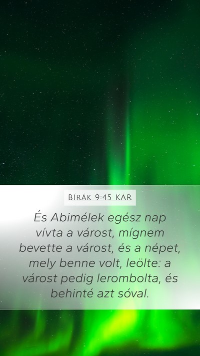 Bírák 9:45 KAR Bible Verse Image