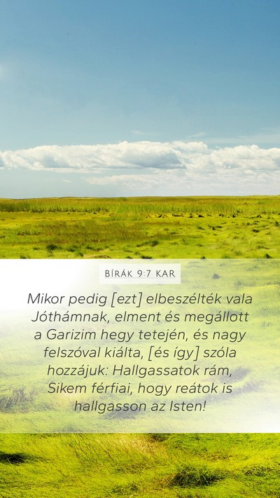 Bírák 9:7 KAR Bible Verse Image