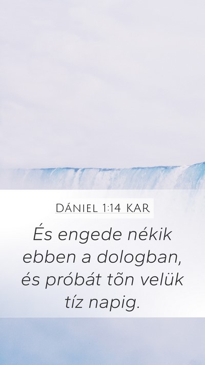 Dániel 1:14 KAR Mobile Phone Wallpaper - És engede nékik ebben a dologban, és próbát - Mobile Bible Verse Wallpaper