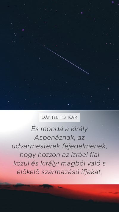 Dániel 1:3 KAR Bible Verse Image