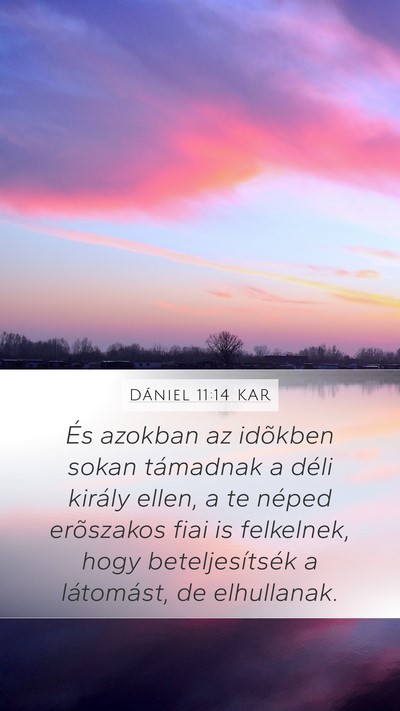 Dániel 11:14 KAR Bible Verse Image