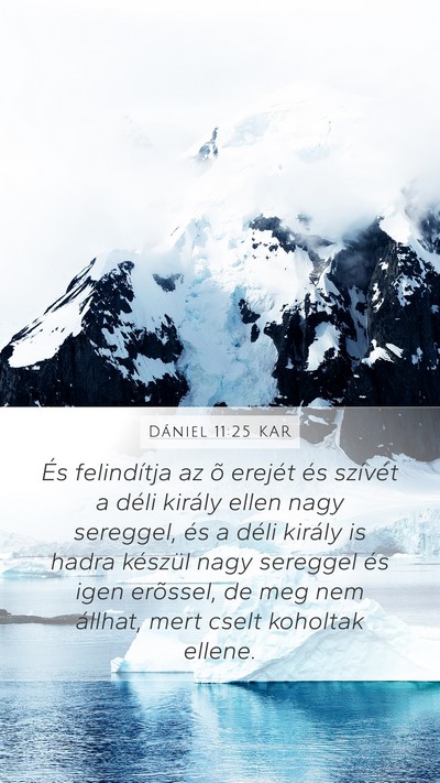 Dániel 11:25 KAR Bible Verse Image
