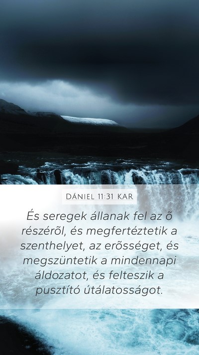 Dániel 11:31 KAR Bible Verse Image