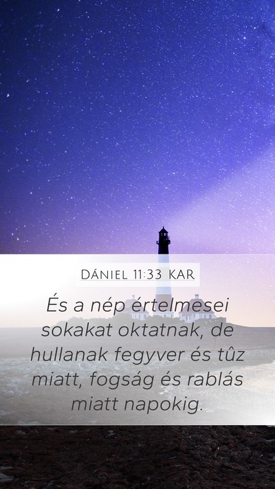 Dániel 11:33 KAR Bible Verse Image