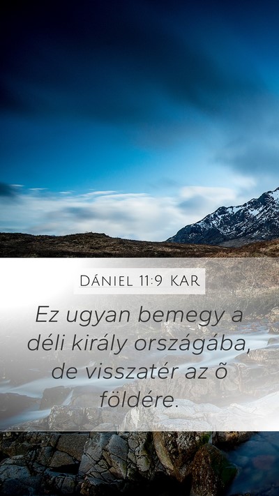 Dániel 11:9 KAR Bible Verse Image