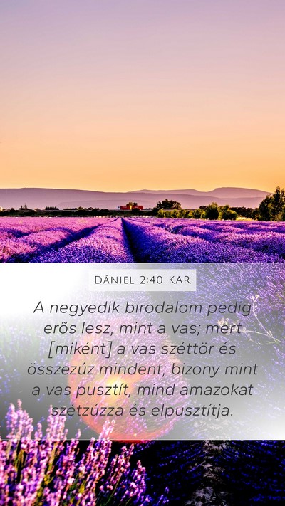 Dániel 2:40 KAR Bible Verse Image