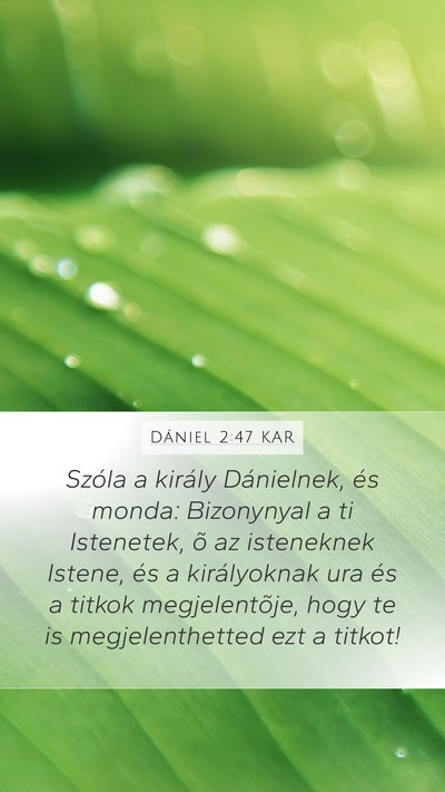 Dániel 2:47 KAR Bible Verse Image
