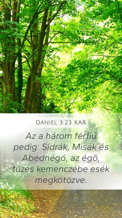 Dániel 3:23 KAR Bible Verse Image