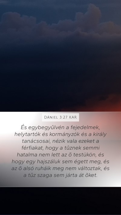 Dániel 3:27 KAR Bible Verse Image