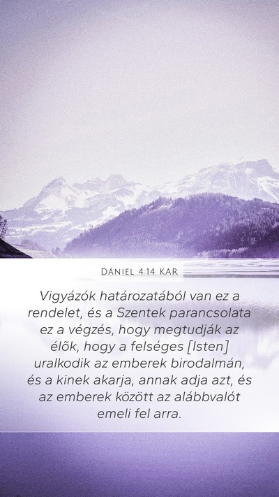Dániel 4:14 KAR Bible Verse Image
