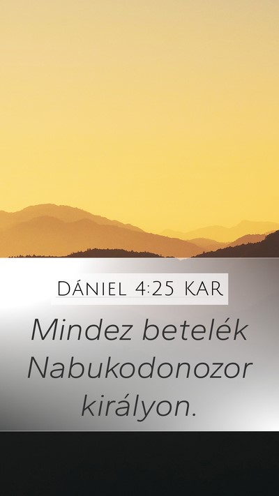 Dániel 4:25 KAR Bible Verse Image