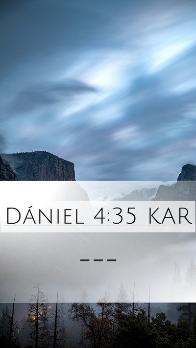 Dániel 4:35 KAR Bible Verse Image