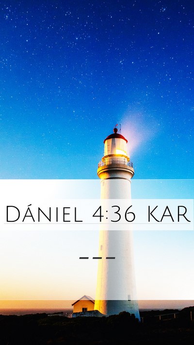 Dániel 4:36 KAR Bible Verse Image