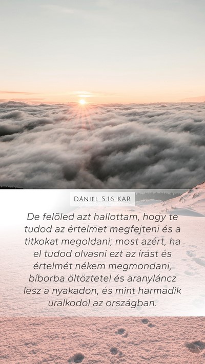 Dániel 5:16 KAR Bible Verse Image