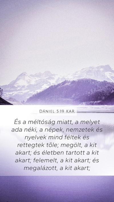 Dániel 5:19 KAR Bible Verse Image
