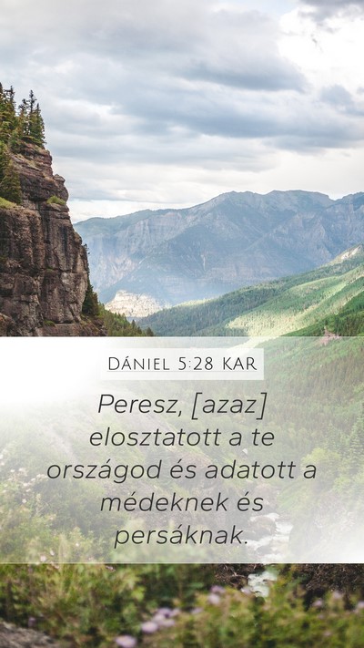 Dániel 5:28 KAR Bible Verse Image