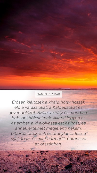 Dániel 5:7 KAR Bible Verse Image