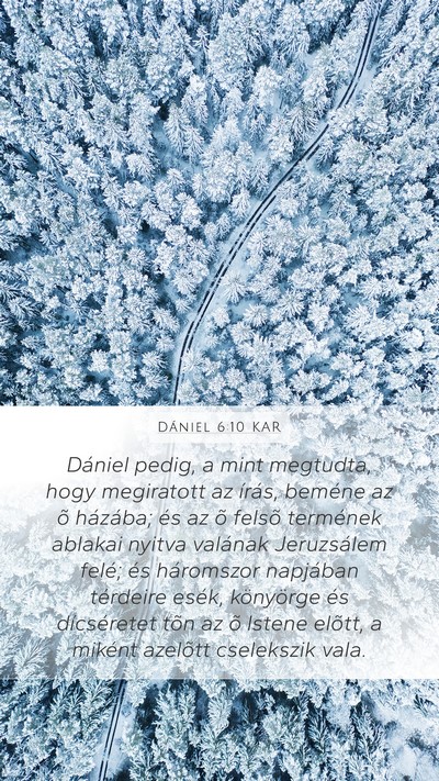 Dániel 6:10 KAR Bible Verse Image