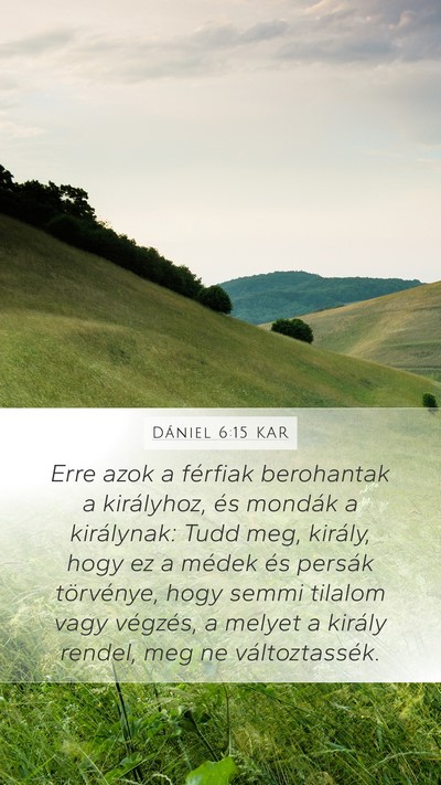 Dániel 6:15 KAR Bible Verse Image