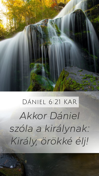 Dániel 6:21 KAR Bible Verse Image