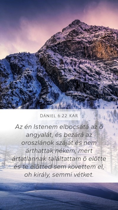 Dániel 6:22 KAR Bible Verse Image