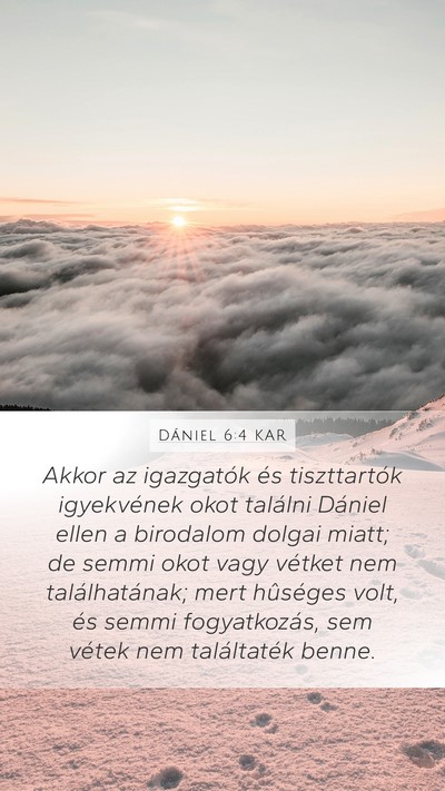 Dániel 6:4 KAR Bible Verse Image