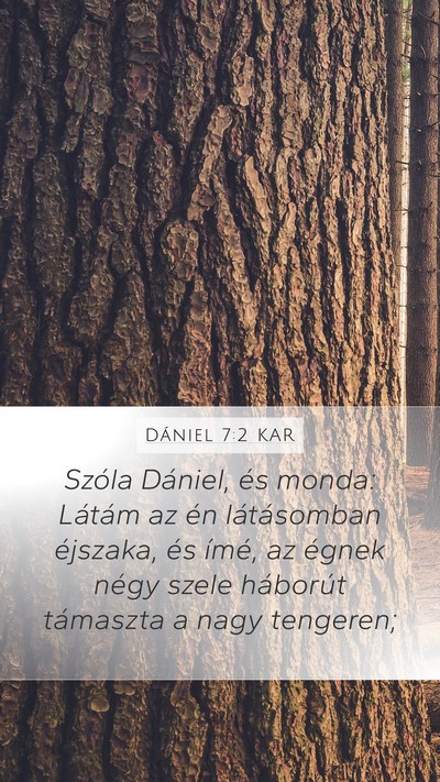 Dániel 7:2 KAR Bible Verse Image