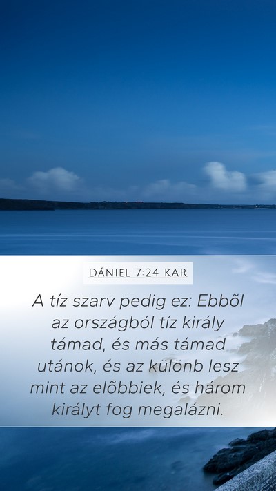 Dániel 7:24 KAR Bible Verse Image