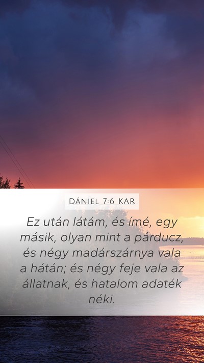 Dániel 7:6 KAR Bible Verse Image