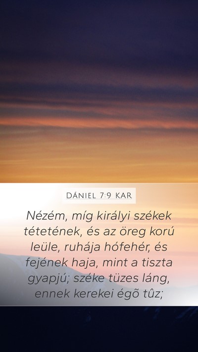 Dániel 7:9 KAR Bible Verse Image