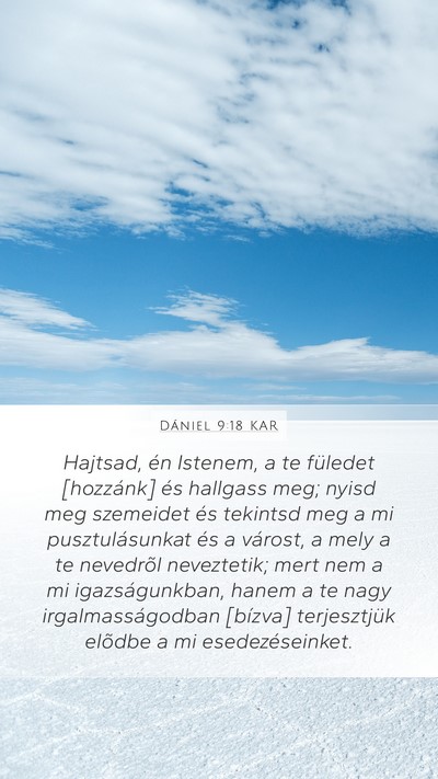 Dániel 9:18 KAR Bible Verse Image
