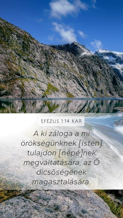 Efézus 1:14 KAR Bible Verse Image