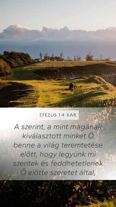 Efézus 1:4 KAR Bible Verse Image