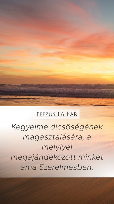 Efézus 1:6 KAR Bible Verse Image