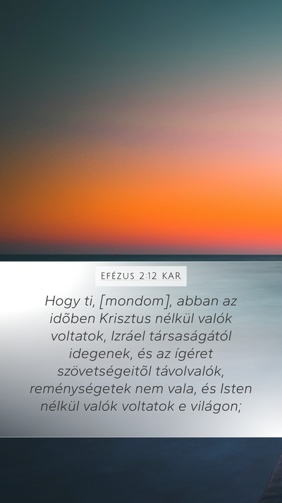 Efézus 2:12 KAR Bible Verse Image