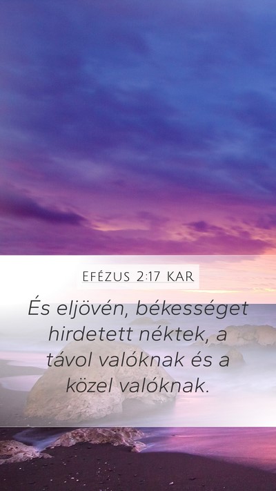 Efézus 2:17 KAR Bible Verse Image