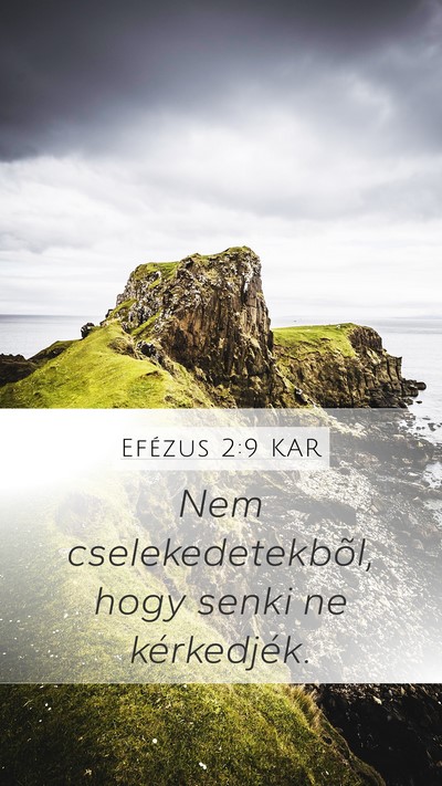 Efézus 2:9 KAR Bible Verse Image