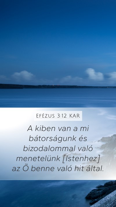 Efézus 3:12 KAR Bible Verse Image
