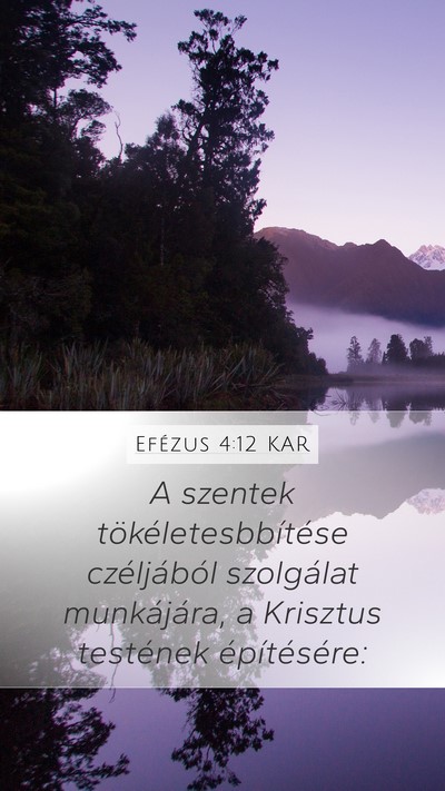 Efézus 4:12 KAR Bible Verse Image