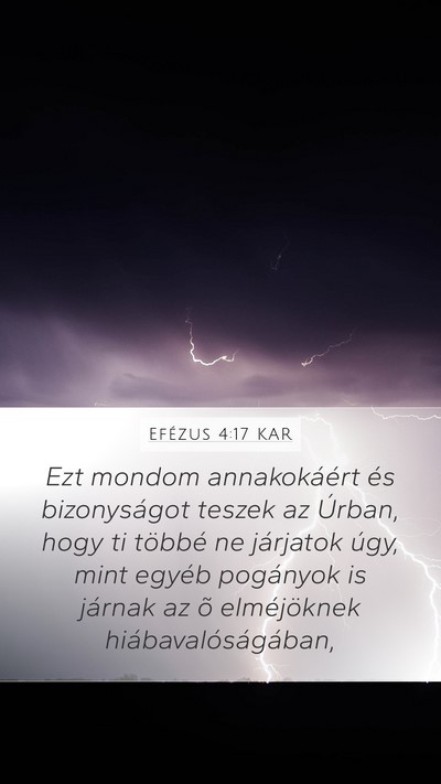 Efézus 4:17 KAR Bible Verse Image
