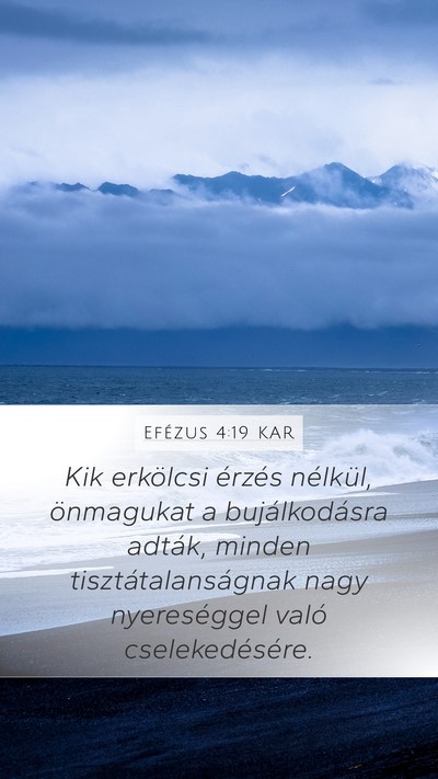 Efézus 4:19 KAR Bible Verse Image
