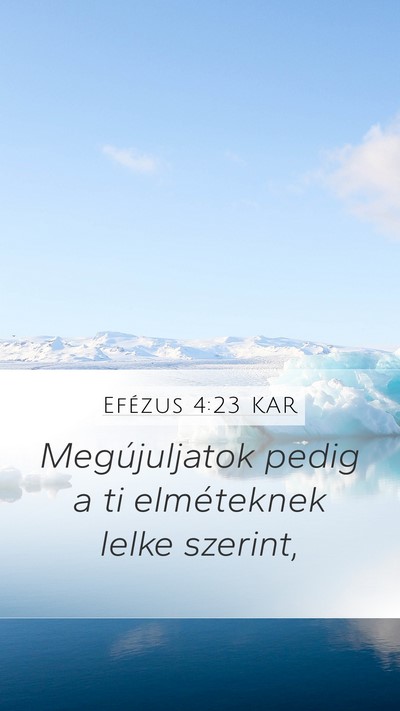 Efézus 4:23 KAR Bible Verse Image