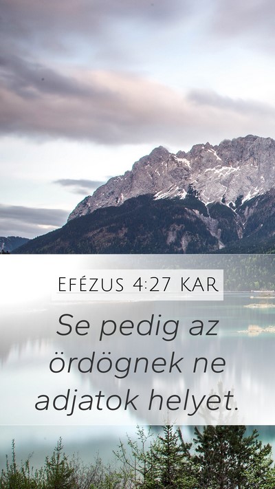 Efézus 4:27 KAR Bible Verse Image