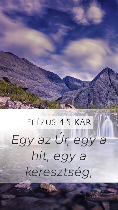 Efézus 4:5 KAR Bible Verse Image