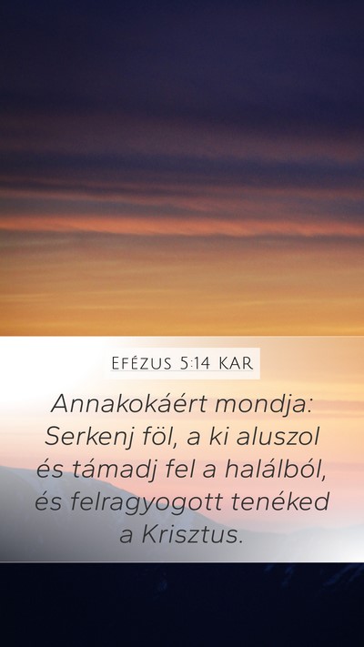 Efézus 5:14 KAR Bible Verse Image