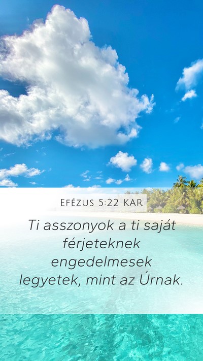 Efézus 5:22 KAR Bible Verse Image
