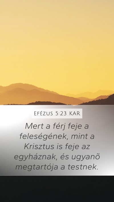 Efézus 5:23 KAR Bible Verse Image
